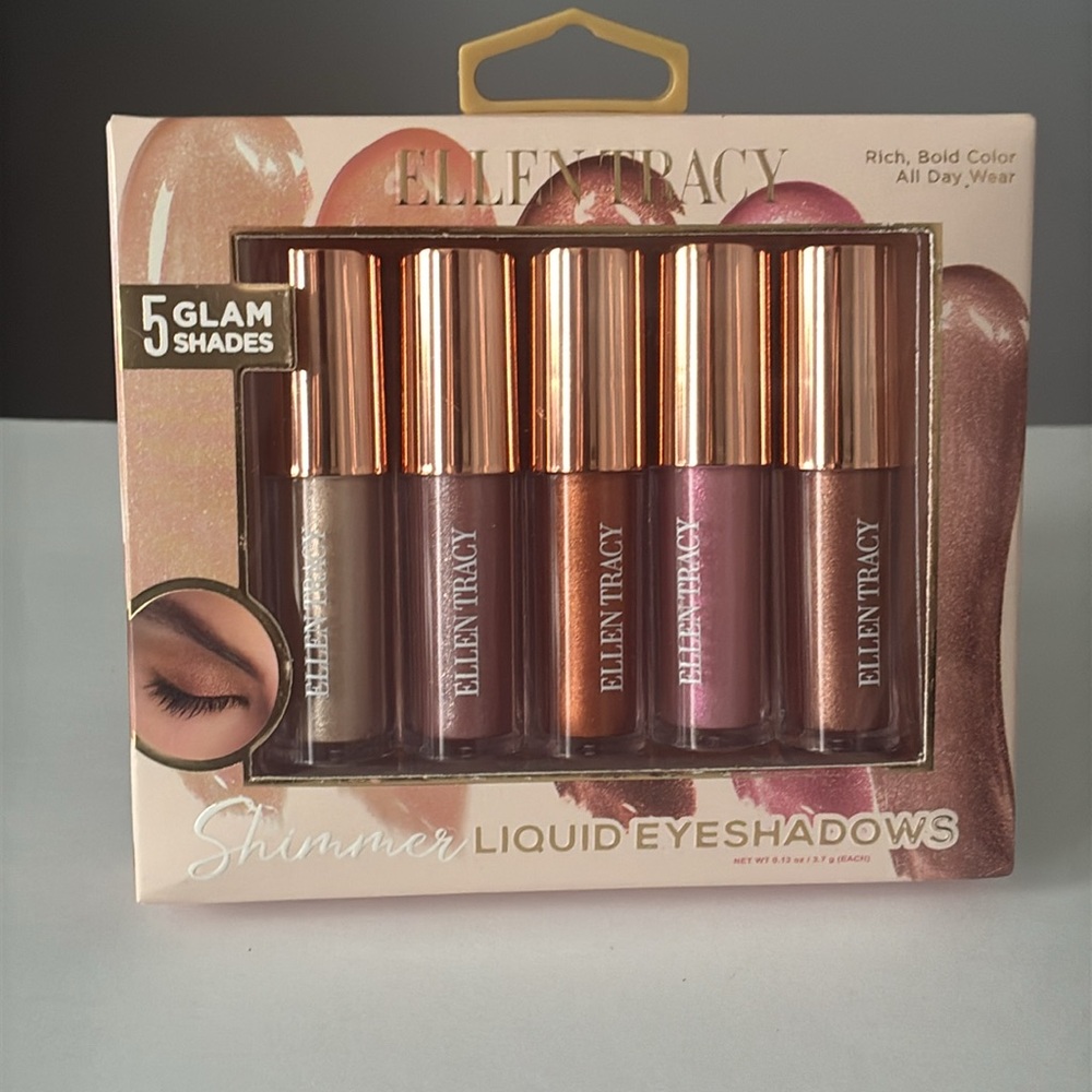 🌿Ellen Tracy 5 Glam Shades Shimmer Liquid Eyeshadows